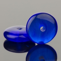 Flat Disc Spacer (8X3mm) Vibrant Cobalt Blue Transparent