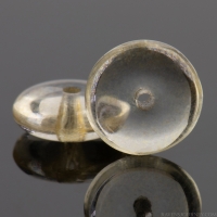 Flat Disc Spacer (8X3mm) Crystal Transparent with Light Yellow Luster