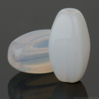 Four Sided Rice Bead (10x5mm) White Opaline