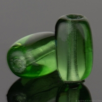 Four Sided Rice Bead (8x5mm) Tourmaline Green Transparent