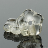 Center Drilled Flat Flower Spacer (5x2mm) Grey Topaz Transparent