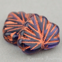 Maple Leaf (13x11mm) Purple Tanzanite Transparent with Copper Wash