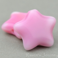 Star (12mm) Pink White Mix Opaque