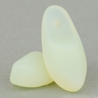 Dutch Clog (19x9mm) Yellow Vaseline Glass Matte Opaline