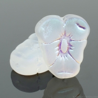 Pansy (13x11mm) Crystal Transparent Matte with Aurora Borealis Finish