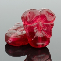 Pansy (13x11mm) Cranberry Red Transparent