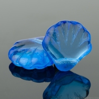 Sea Shell (14mm) Aqua Blue Transparent