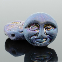 Moon Face (13mm) Blue/Green Iris Finish Opaque