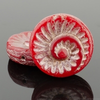 Fossil (18mm) Red Opaline with Platinum Wash