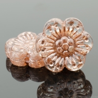 Wild Rose (14mm) Antiqued Crystal Transparent with Platinum Wash