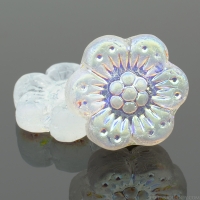 Wild Rose (14mm) Crystal Transparent Matte with Aurora Borealis Half Coat Finish