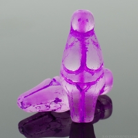 Goddess (25x10mm) Crystal Transparent Matte with Purple Wash