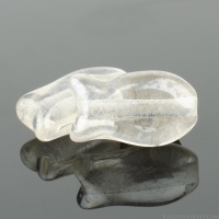 Small Fish (10x6mm) Crystal Transparent with Silver Luster
