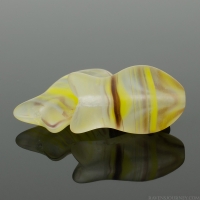 Fish (16x9mm) Crystal, Yellow, and Brown Transparent Stripe Mix Matte