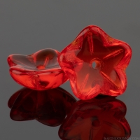 Cupped Flower (9x4mm) Orange Transparent