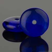 Flat Disc Spacer (8X3mm) Cobalt Blue Transparent II