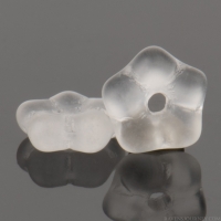 Center Drilled Flat Flower Spacer (5x2mm) Crystal Transparent Matte