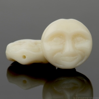 Moon Face (13mm) Ivory Opaque