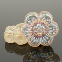 Wild Rose (14mm) Crystal Transparent with Golden Pink Aurora Borealis Finish