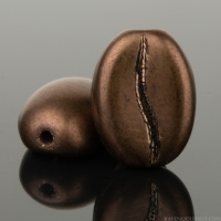Coffee Bean (11x8mm) Dark Bronze Metallic Satin Finish