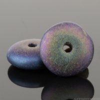 Disc Spacer (6mm) Peacock Purple Blue Luster Matte Opaque