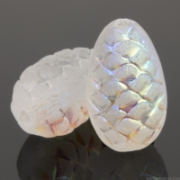 Pine Cone (13x8mm) Crystal Transparent Matte with Aurora Borealish Finish