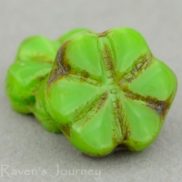 Small Flower (10mm) Green Silk with Picasso