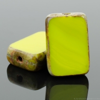 Rectangle (12x8mm) Gaspeite Opaque with Picasso