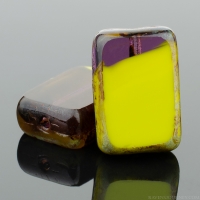 Rectangle (12x8mm) Gaspeite Purple Opaque Transparent with Picasso