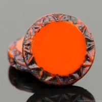 Mayan Sun (12mm) Ochre Orange Opaque with Picasso Finish