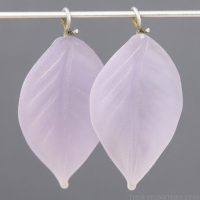Lampwork Leaf (18mm) Lavender Purple Matte